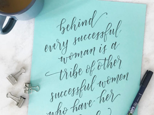 Successful Women Quote Hand Lettering