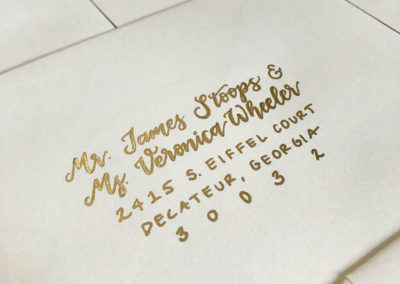 Ivory Envelopes with Gold Ink