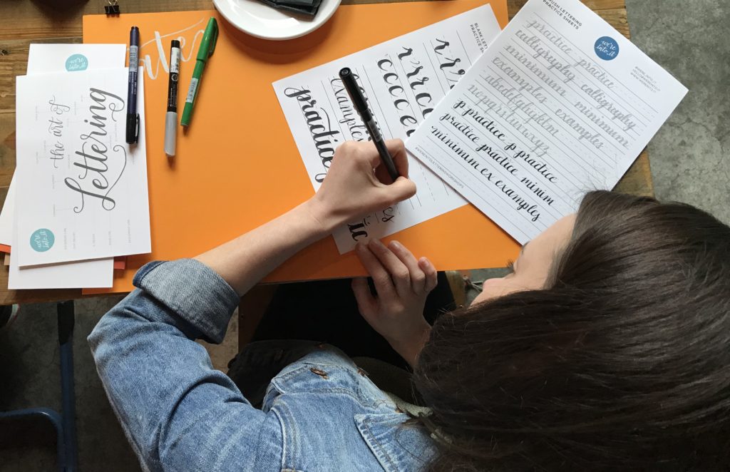 Brush Lettering Tips & Resources for Lefties
