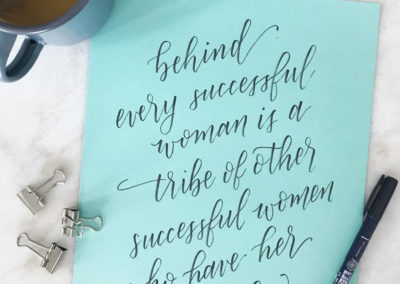 Successful Women Quote Hand Lettering