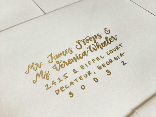 Ivory Envelopes with Gold Ink